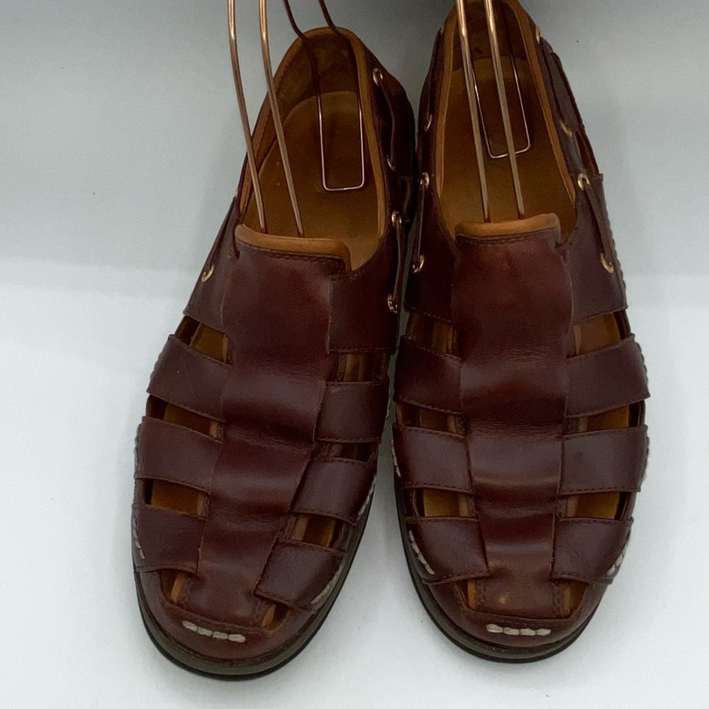 Sperry Top-Sider Gold Cup Leather Fisherman Sandals Deerskin Linings 11.5 M AA13 - Picture 4 of 10